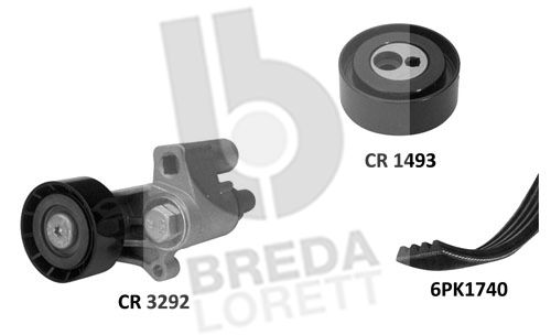 BREDA LORETT Поликлиновой ременный комплект KCA0017